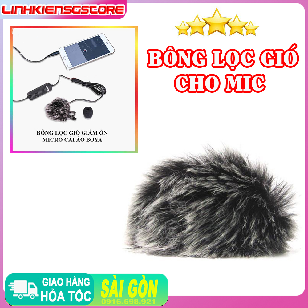 [HCM]Lọc Gió Cho MiC Cài Áo Sợi Cao Cấp Boya M1 BY1 LM10 M1DM ..