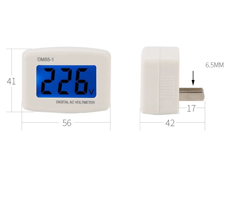 Vôn kế AC cắm ổ điện, đồng hồ đo điện có phích cắm