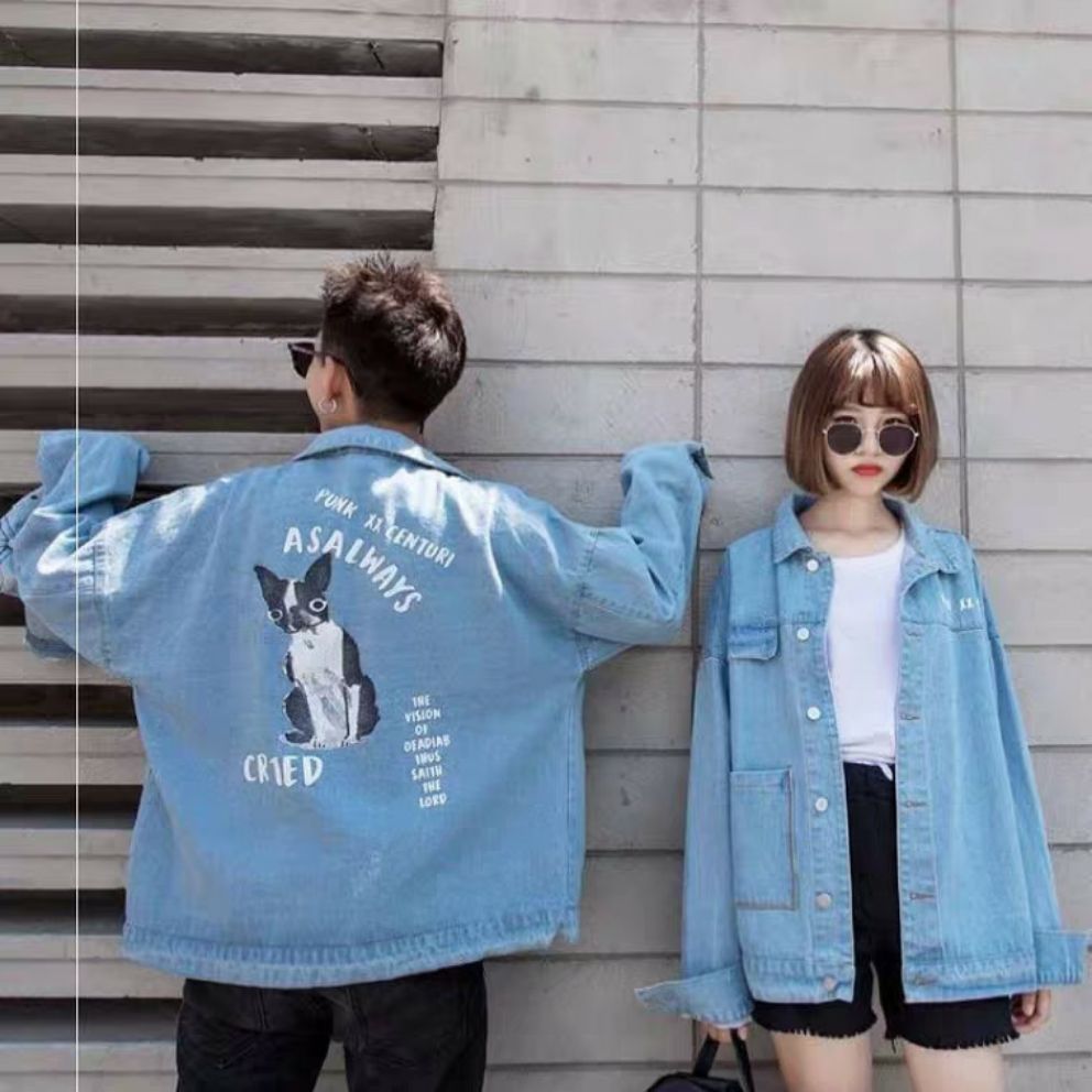 Áo khoác jeans cặp SKT khi ta về chung một nhà
