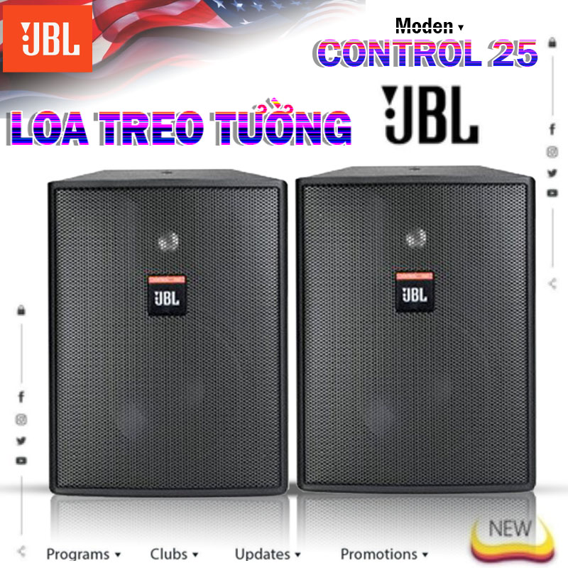 Hàng Chính Hãng | Loa Treo Tường JBL Control 25, Công Suất 150W, Loa Treo Tường Chuyên Dụng Chuyên Nghiệp Cho Nhà Hàng, Hàng Cafe, Phòng Ngủ, Hỗ Trợ Hát Karaoke, BH 12 THÁNG