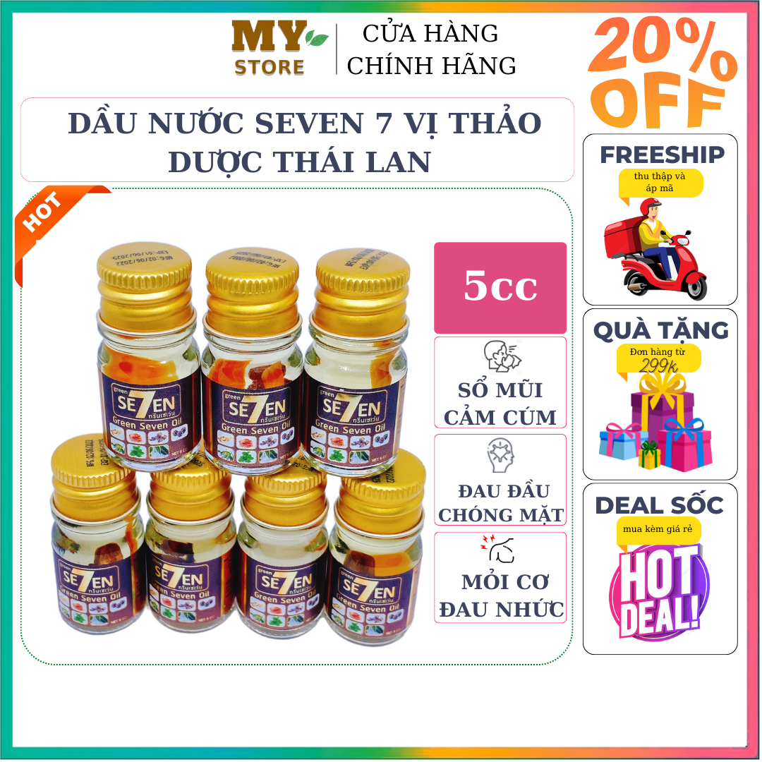 Dầu nước seven 7 vị thảo dược thái lan 5cc