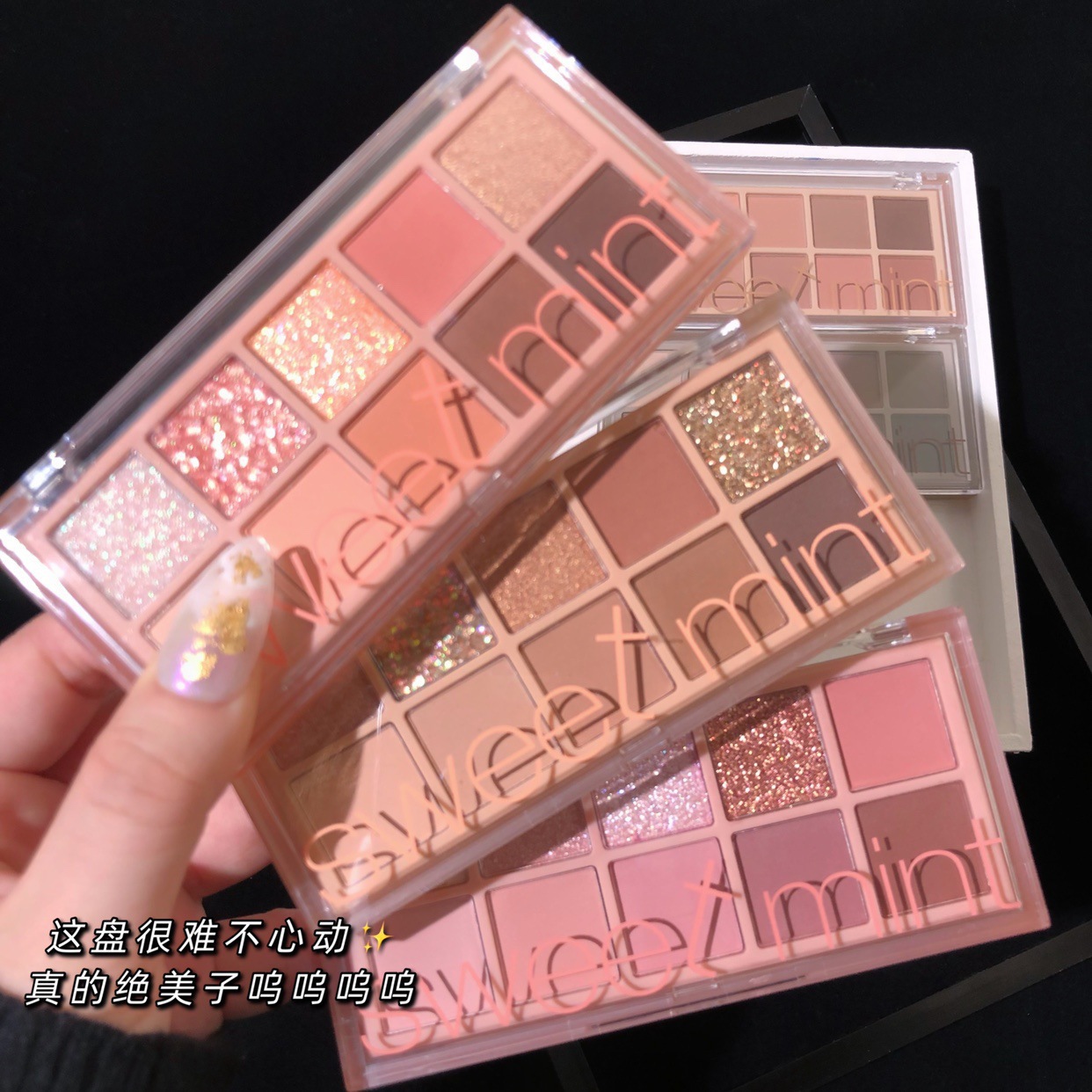 (HCM)Bảng Phấn Mắt Sweet Mint 10 Màu Sắc Hiệu Ứng Lì Tone Cam Hồng Đào ,Cam Đất Có Nhũ Mịn Lấp Lánh