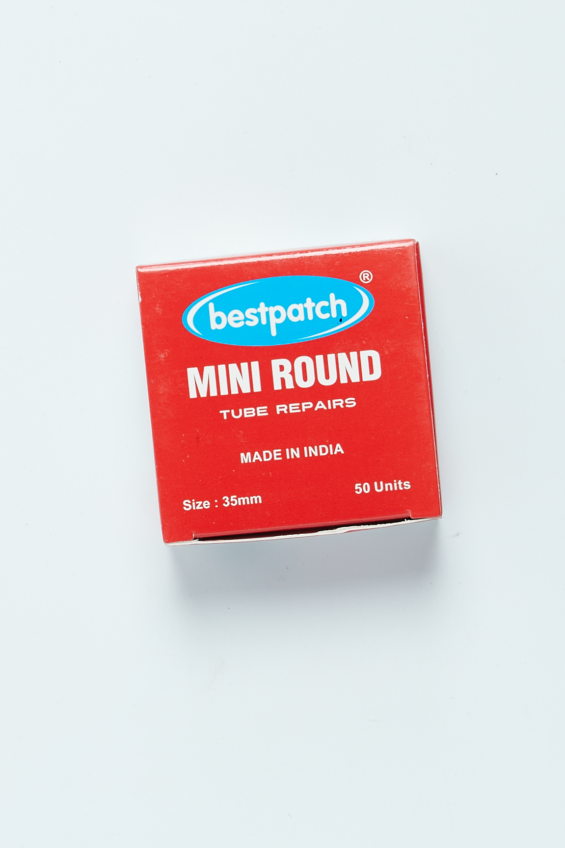 Miếng vá săm, vá ruột, vá lốp, vá vỏ ruột xe máy, ôtô BEST hình tròn (Mini round 35mm) (Hộp 50 miếng)