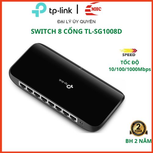 Bộ chia mạng Switch 8 cổng giga TPLink SG1008D, SF1008D - Hàng chính hãng