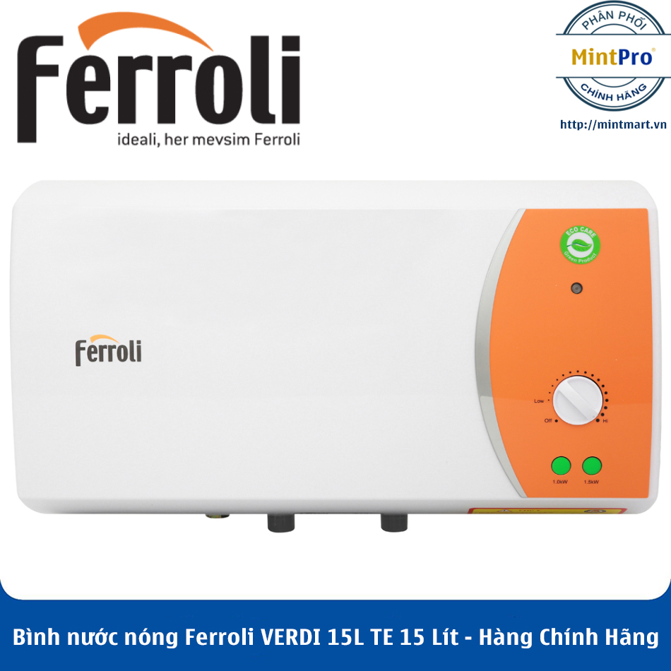 Bình nước nóng ferroli verdi 15l te 15 lít – hàng chính hãng