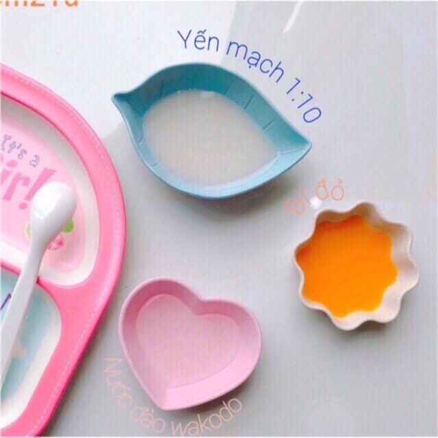 Combo 4 Bát lúa mạch cho bé ăn dặm kiểu Nhật hoặc đựng gia vị - Giao màu ngẫu nhiên