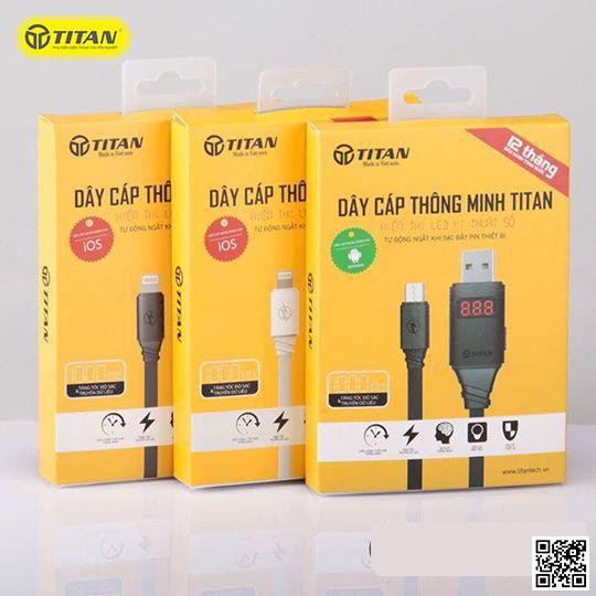 Cáp sạc lightning thông minh tự ngắt titan ci07