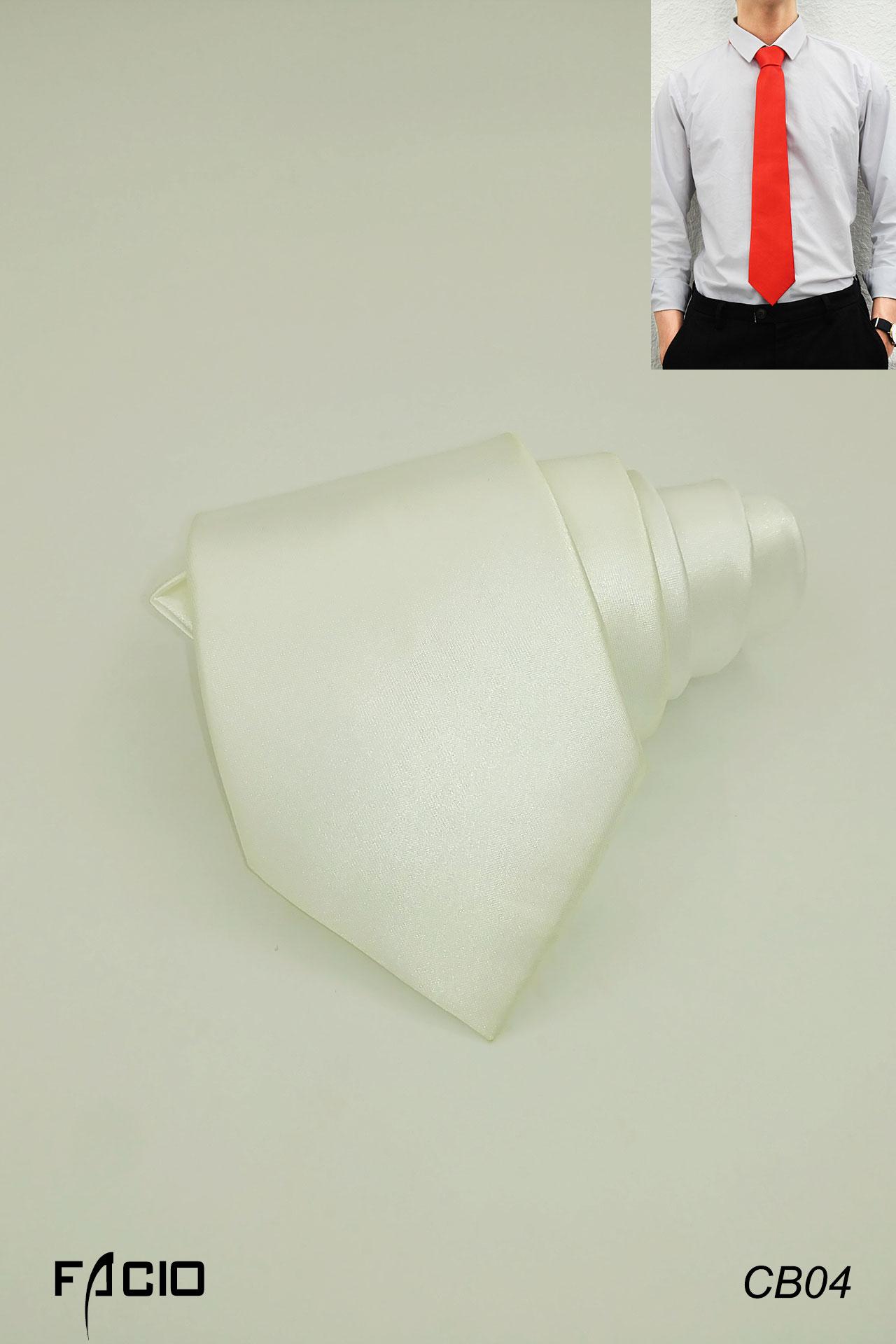 Cà vạt tự thắt, cà vạt nam bản 8cm Facioshop C04