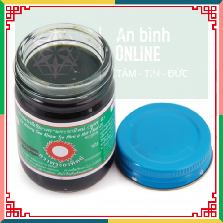 Dầu cù là đen mặt trời ya maung see khiaw tra phra a thit thái lan 60gr