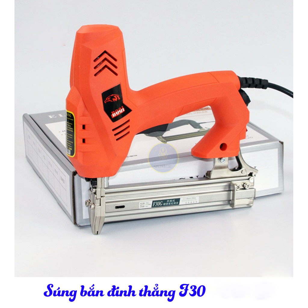 SÚNG BẮN ĐINH THẲNG F30 - DÙNG ĐIỆN 220V - SÚNG BẮN GỖ CÁC LOẠI