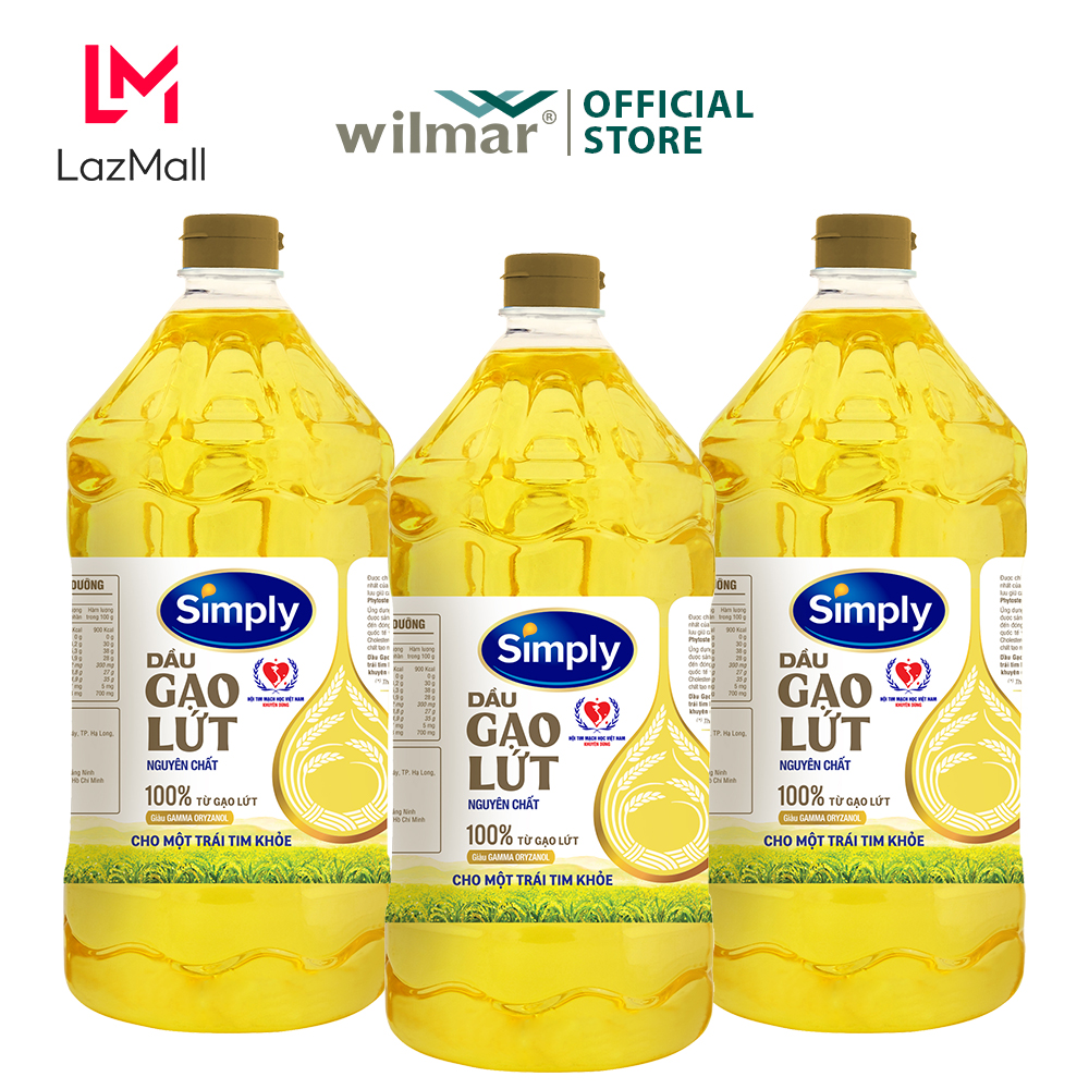 [Combo 3 chai] Dầu gạo lứt Simply 2L