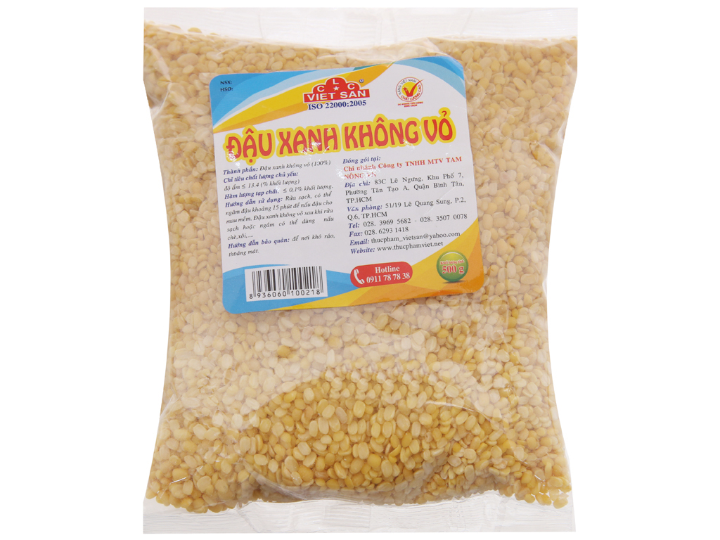 Đậu xanh không vỏ Việt San 500g