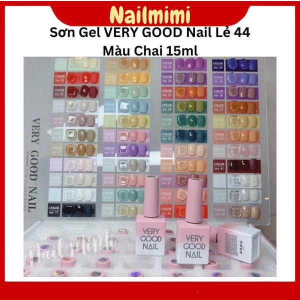 Sơn gel Very Good Nail base, top, cứng móng, trắng ,đen chai 15ml