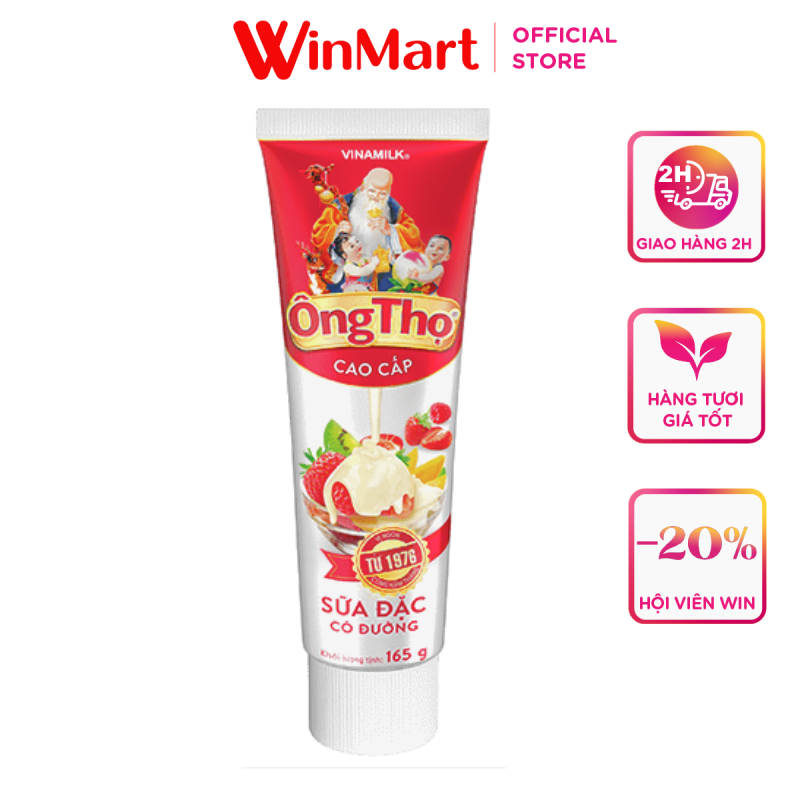 [Siêu thị WinMart] - Sữa Đặc Có Đường Ông Thọ Đỏ Tuýp 165g