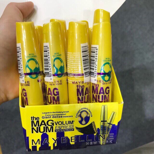 CHUỐT MI MAYBELINE vỏ vàng - mascara cho mi dày cong chống nước