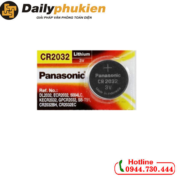 Pin CR2032 Panasonic 3V Lithium vỉ 1 viên