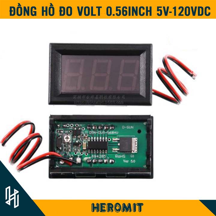 Đồng hồ hiển thị điện áp 0.56 inch 5-120vdc