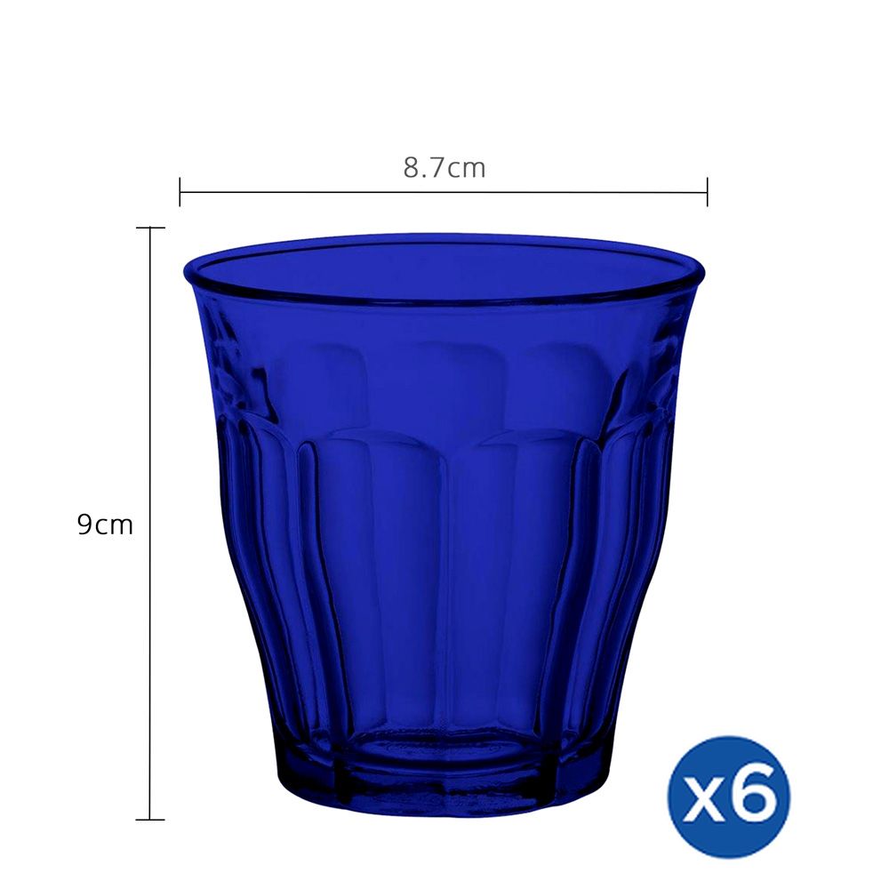 Bộ 6 ly D1027F Duralex - Picardie Xanh Saphir 250ml Thủy tinh cường lực cao cấp Pháp