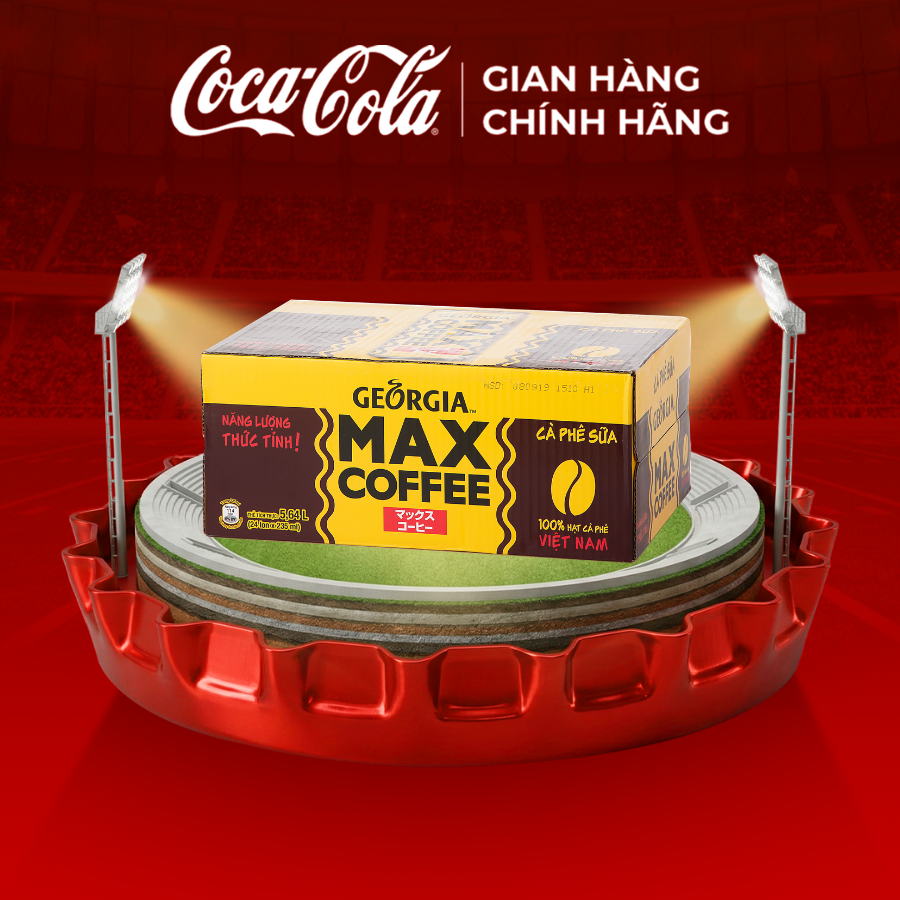 [SIÊU SALE ] Thùng 24 Lon Cà Phê Georgia Max Coffee 180ml/Lon Sale 4.4 Coca-Cola Chính Hãng_LD
