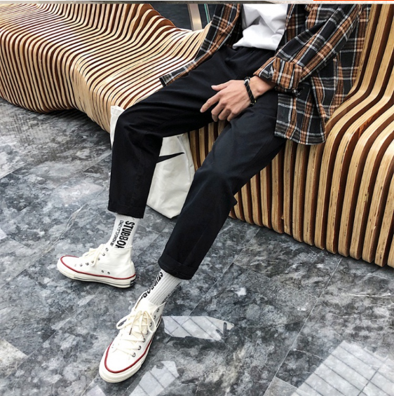 [HCM]VIDEO THẬT - Quần kaki ống côn nam lưng thun dây rút cực chất