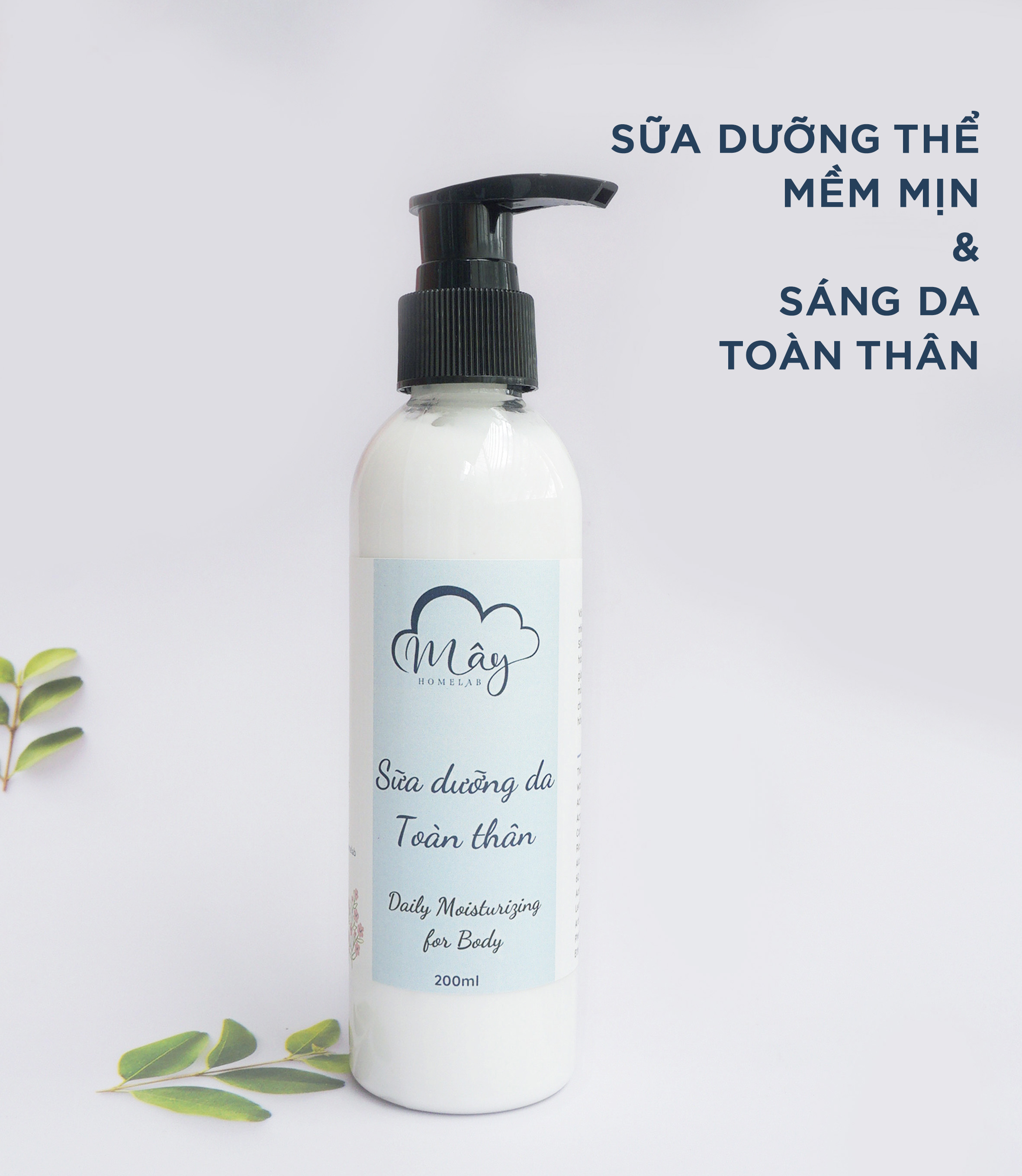 [HCM]Sữa dưỡng mềm mịn & sáng da thiên nhiên handmade Mây Homelab