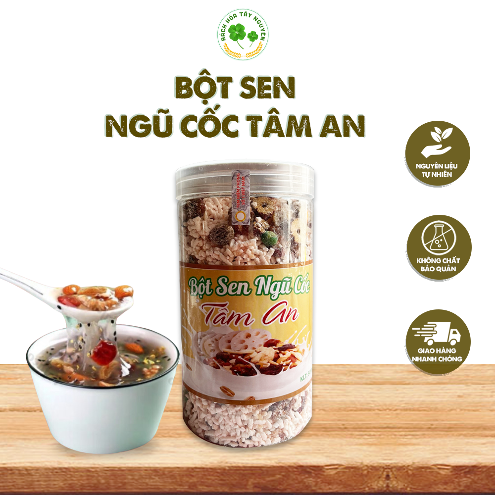 Bột củ sen mix hạt dinh dưỡng tâm an hộp 500gr
