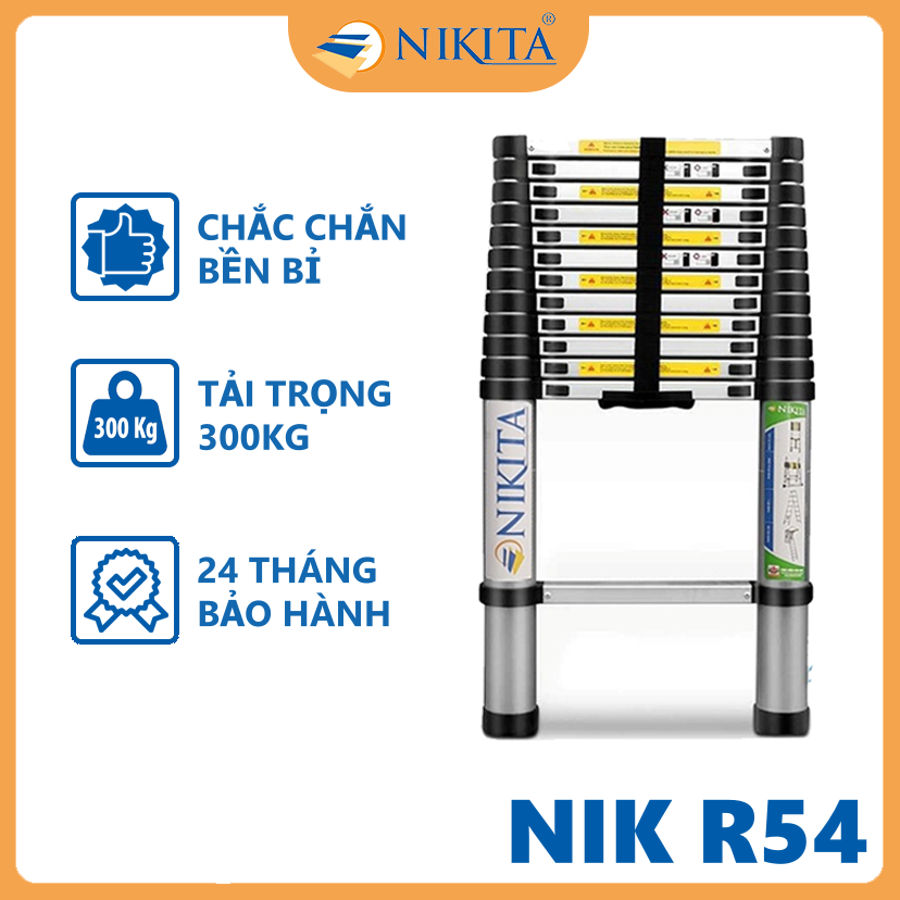 Thang nhôm rút 5m4 - Tiêu chuẩn Châu Âu chính hãng