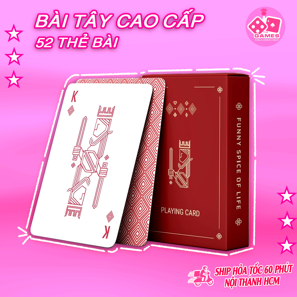Bộ bài tây 52 lá cao cấp phiên bản mới thiết kế độc