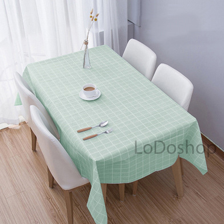 Khăn trải bàn bằng nhựa pvc không thấm nước hình caro - Tấm trải bàn decor trang trí 137x152 cm - Thảm trải bàn trang trí nhà cửa