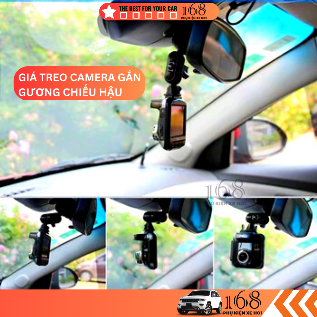 Gía treo cam hành trình ô tô , Gía camera kẹp gương, đế chống rơi cam Vietmap, xiaomi
