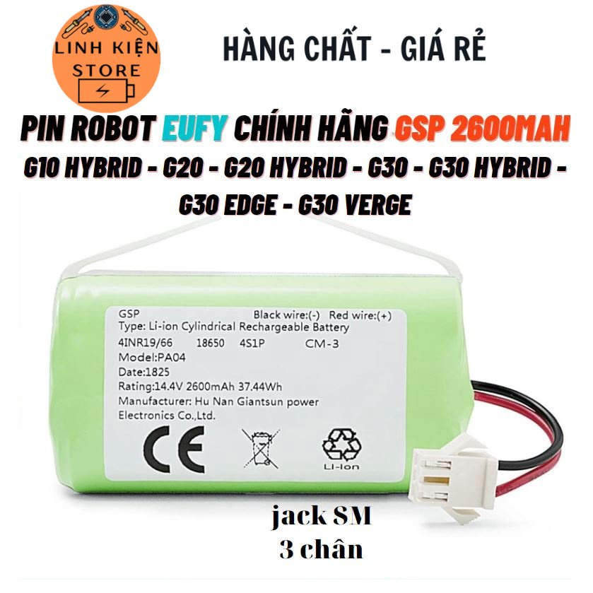Pin robot hút bụi eufy: g10 hybrid - g20 - g20 hybrid - g30 - g30 hybrid - g30 edge - g30 verge