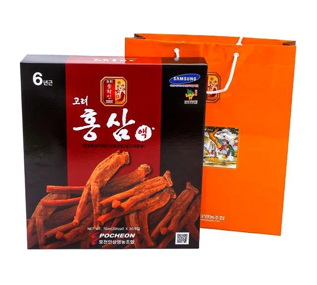 Nước hồng sâm Hàn Quốc Pocheon (hộp 30 gói x 70ml)