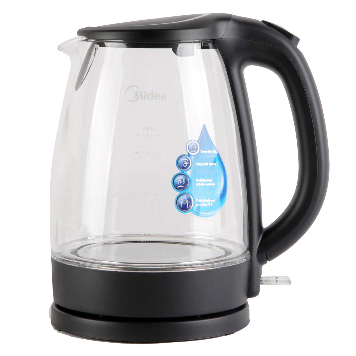 Bình đun siêu tốc midea mk-18gc 1.8 lít