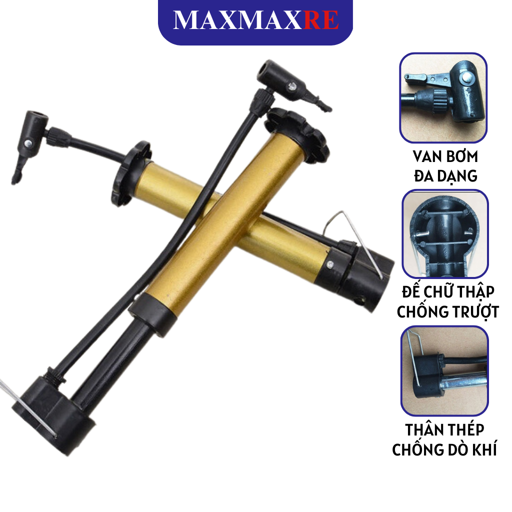 Bơm xe đạp mini, bơm bóng loại cao cấp, bơm cầm tay mini nhỏ gọn tiện lợi