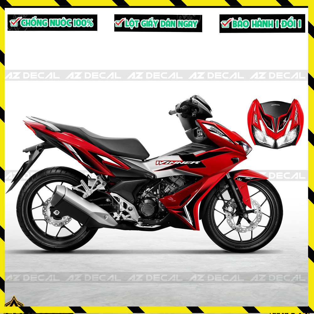 Tem xe winner x đỏ đen đẹp - tem trùm winner x, tem rời winner x - đổi trả miễn phí - kèm quà tặng
