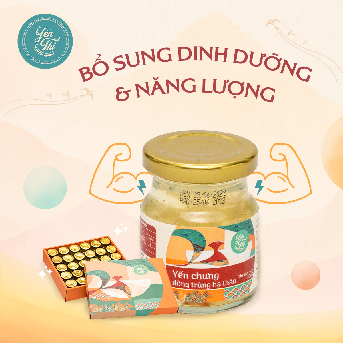 Yến chưng đông trùng hạ thảo - yến thị - yến sào