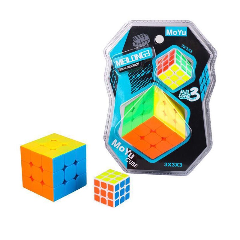 Đồ chơi RubiK 3x3 ép vỉ 2 cục cao cấp - chất liệu nhựa ABS cao cấp