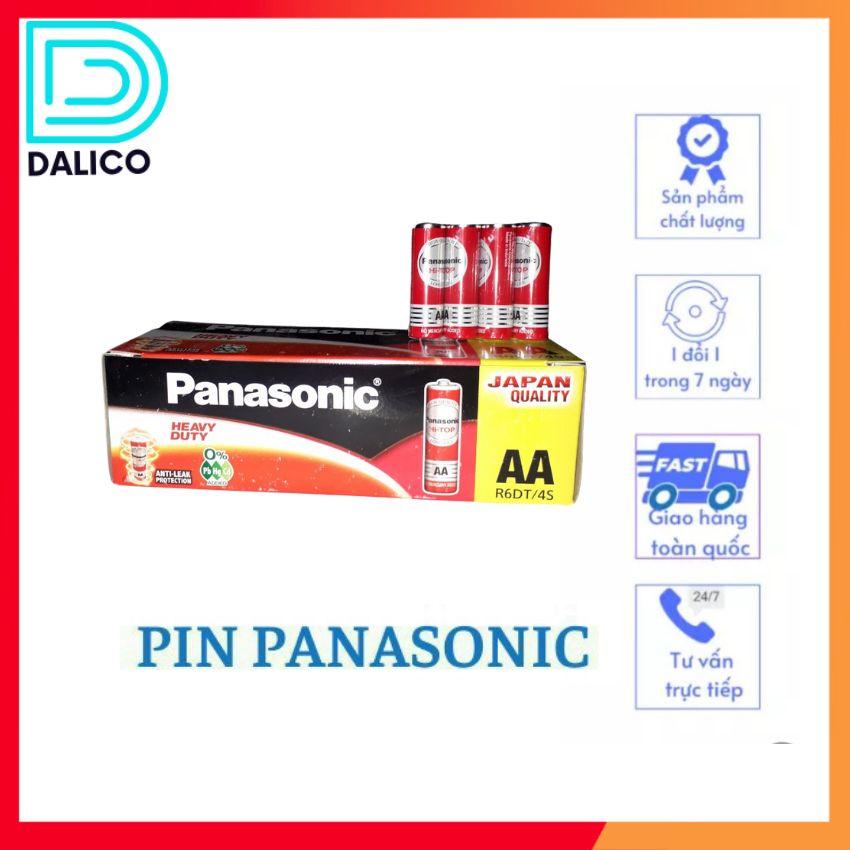 Hộp 60 viên pin aa /aaa panasonic tiểu màu đỏ/r6dt-4s