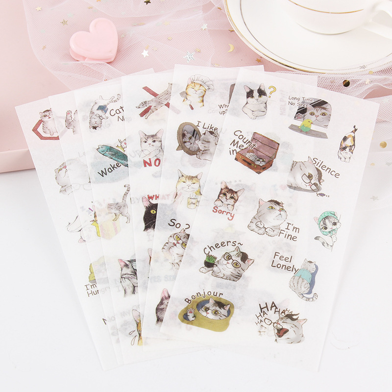 Kawaii văn phòng phẩm Sticker thẩm mỹ dễ thương journaling các loại Stickers cho kế hoạch Tạp Chí máy tính xách tay trẻ em pegatinas 8*16cm