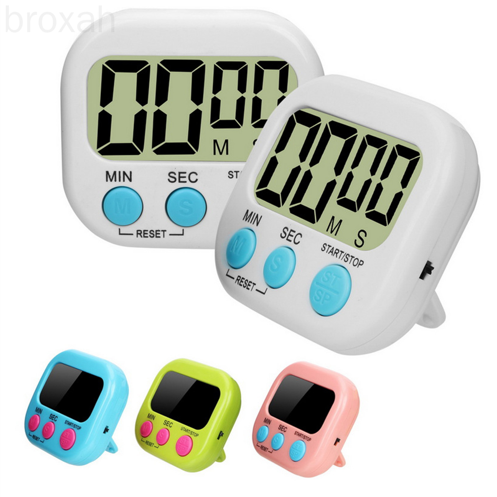 Đồng Hồ Đếm Ngược Hẹn Giờ Nấu Ăn Hút Nam Châm 99 Phút Tiện Dụng Tặng 2 Pin