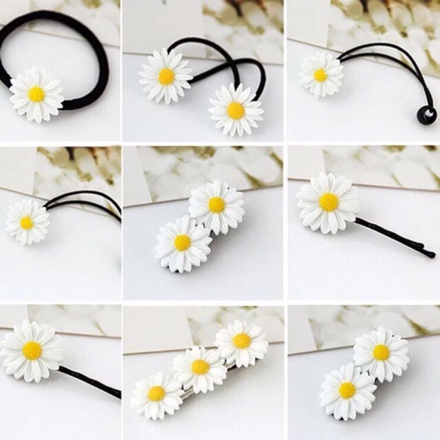 Set 5 cặp tóc hoa cúc siêu xinh