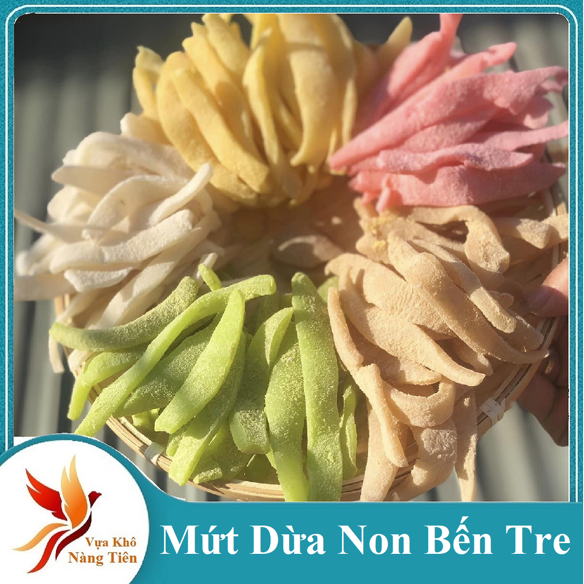 Mứt Dừa Non Béo Tự Nhiên Dẻo Thơm Mật Dừa Bến Tre- VỰA KHÔ NÀNG TIÊN