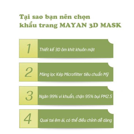 combo 10 bịch khẩu trang mayan 3d mask tổng 50 cái 2