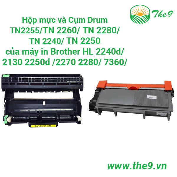 Hộp mực & Cụm Drum Brother Hộp mực TN-2260, TN-2240,TN-2250,TN-2280 cho máy in Brother HL-2240,2250,