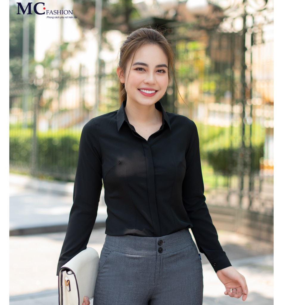 Áo sơ mi công sở - MC Fashion A0198 màu đen