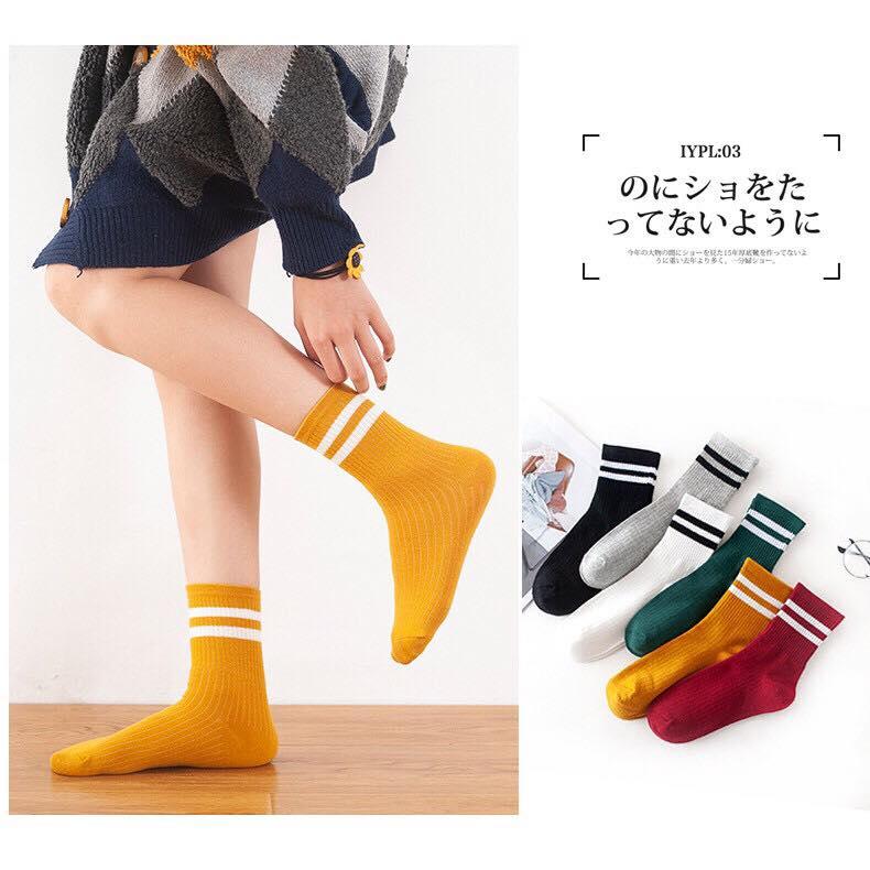 Tất Nhún cao cổ phong cách vintage hàn quốc chất len đẹp nhiều màu nam nữ - SAMsam