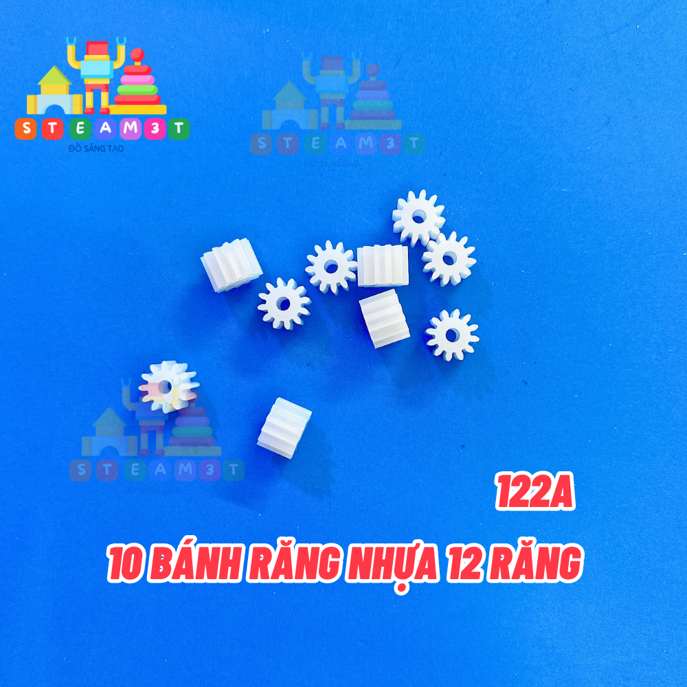 10 bánh răng nhựa 12 răng - 122a - cho trục 2mm