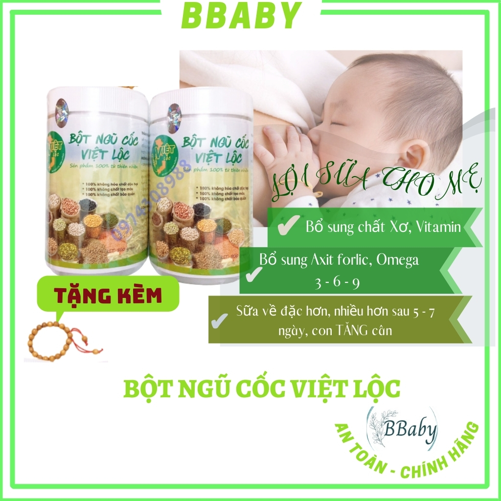 Ngũ Cốc Lợi Sữa VIỆT ORGANIC 23 Loại Hạt Tốt Cho Mẹ và Bé (1KG) - Dinh dưỡng cho con,Lợi sữa cho mẹ