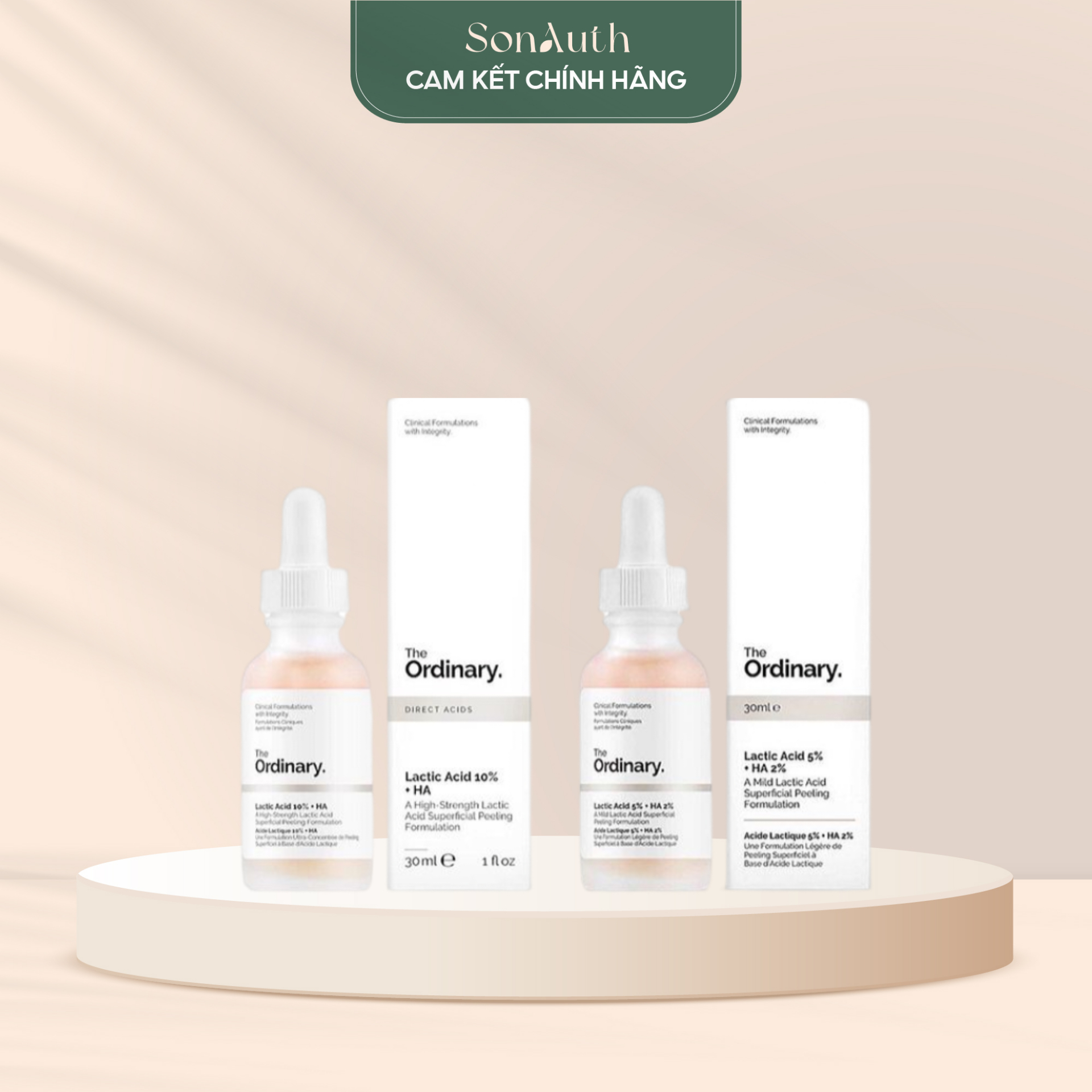 Tinh chất the ordinary lactic acid 5%-10% + ha 2% 30ml