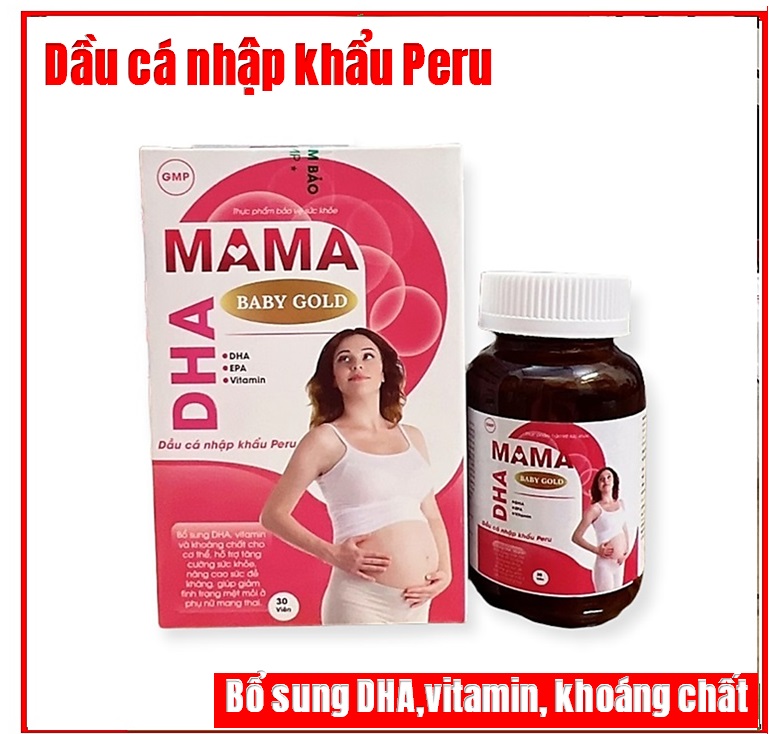 Vitamin Tổng Hợp Cho Bà Bầu Care Mama Gold Bổ Sung DHA